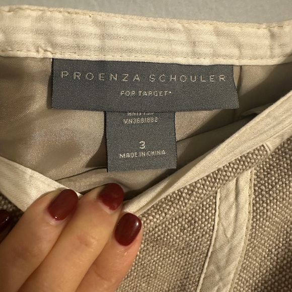 Tan Proenza Schouler for Target Linen Skirt size 3/4 - Picture 3 of 3